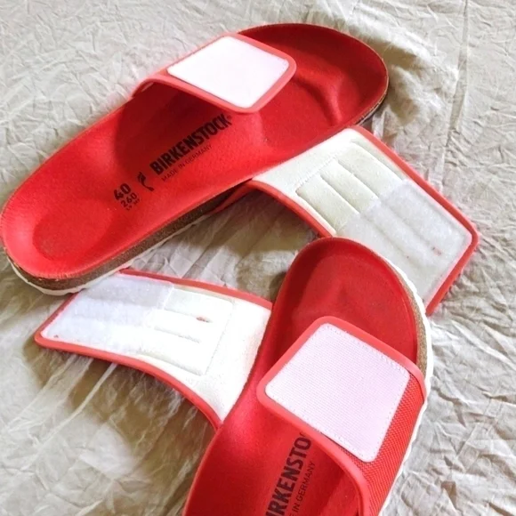 Ladies Designer Shoes by Birkenstock Tema Coral Slides - Picture 4 of 10